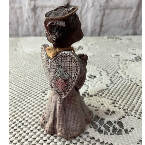 Vintage 1990 Sarah’s Attic Pansy Black Heritage Angel - Picture 3 of 6